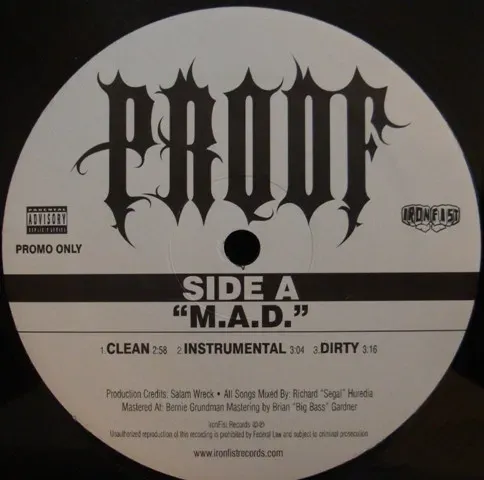 Proof - M.A.D. album cover